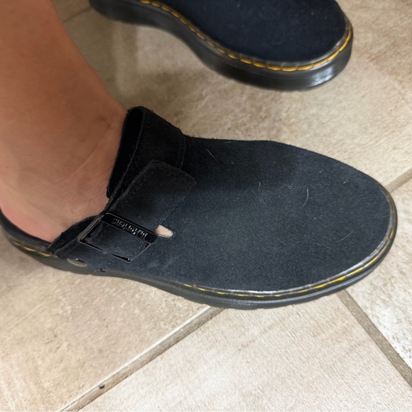 Dr. Martens Black Suede Slip-On Sandals - Picture 9 of 10